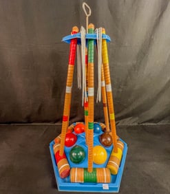 Vintage Lawn Croquet set C1950's.
