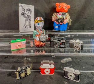 Vintage Tin Litho Camera Themed Wind Up Toys and More!