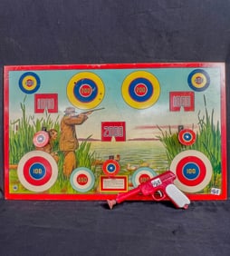 Wynadotte TIn Litho Duck Hunting Arcade Game c1930's