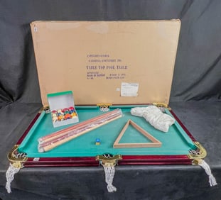 Cardinal Vintage 1970's Pool Table and accessories, Unused in original Box