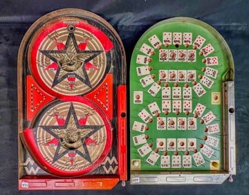 2 Table Top Pinball Bagatelle Games c1934