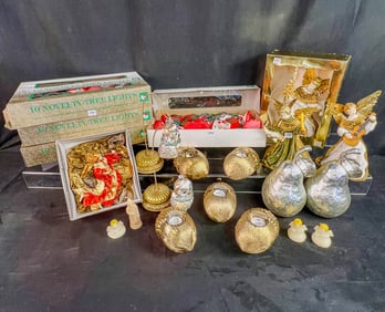 Group of Vintage Christmas Decorations