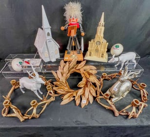 Group of Vintage Christmas Decorations