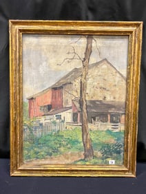 Pennsylvania Impressionist Oil on Canvas c1925 Attributed to Robert Spencer