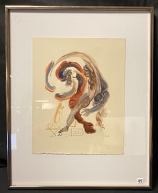 Salvador Dali Lithograph From The Divine Comedy, Artist Proof C1960