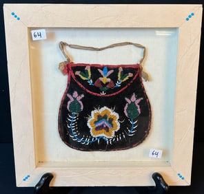 Antique Woodland Indian Pouch, Medicine Bag, Purse, Beadwork