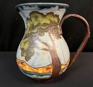 Mission Arts and Crafts Sassafras Pottery Pitcher