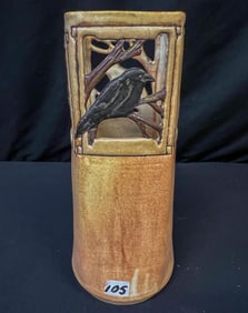 Mission Arts and Crafts Style Sassafras Raven Vase