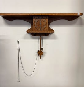 Mission Arts and Crafts Wall Shelf With Clock