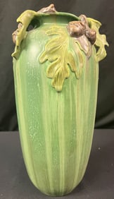Mission Arts and Crafts Style Ephraim Pottery Stalwart Oak Vase