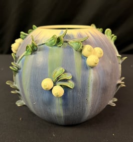 Mission Arts and Crafts Style Ephraim Pottery Snowberry Vase