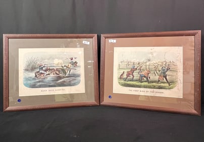 Two Large Currier & Ives Prints