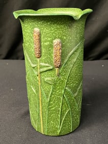Mission Arts and Crafts Style Ephraim Cattail Vase