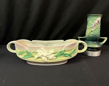 Roseville Vase and Roseville Center Bowl