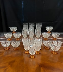 Fostoria Queen Anne Pattern Stem Wear