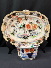Early Ridgeway Platter in the Gaudy Welsh Pattern