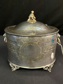 An English Silver Plate Tea Box 1800s