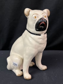 Antique Staffordshire Pug Dog