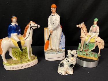 A Group of Four Antique Staffordshire Figures c.1800's