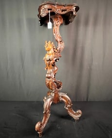 German Rococo Hand-carved Cherub Stand c1750