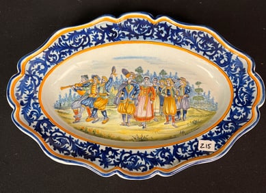 Henriot Quimper Faience Oval Platter C.1900