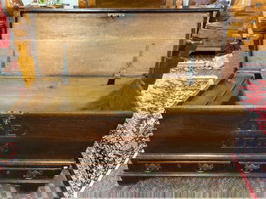 An English Oak  Chippendale Dowry Chest Dated 1774
