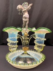Victorian Epergne Opalescent to Green