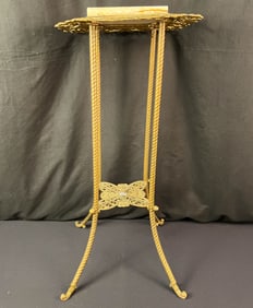 Victorian Cast Iron and Onyx Plant Stand c.1890's