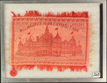 Milwaukee 1888 Exposition Ladies day Souvenir Depicting The Milwaukee Exposition Building