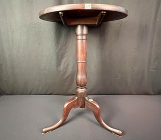 A Late 18th - Early 19th Century Tilt Top Candle Table