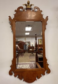 A Late 18th Century Chippendale Tiger Maple Hall Mirror