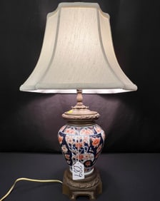 Antique Imari Meiji Period Vase Converted Into a Lamp