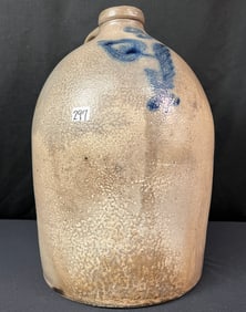 A Stoneware Cobalt Decorated Five Gallon Jug