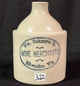 A Miniature Advertising Stoneware Jug, Steinmeyer Co. Wine Merchant C1900