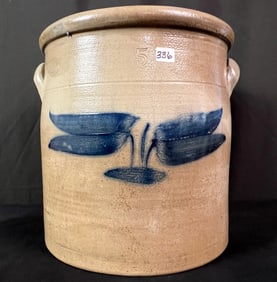 Rare TH. Gunther Sheboygan Wi 5 Gallon Saltares Crock C.1866-1885