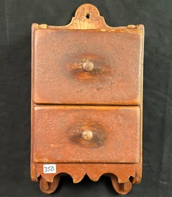 A Wall Hung Double Drawer Coffee Box