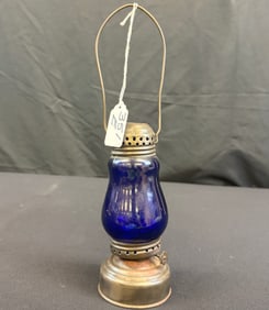 Cobalt Glass Skater's Oil Lantern