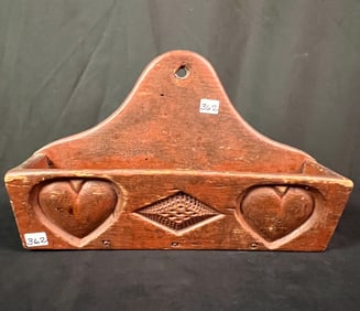 A Primitive Folk-art Wall Hung Comb/Letter Box