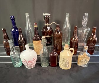 A Box of Rare and Antique Bottles