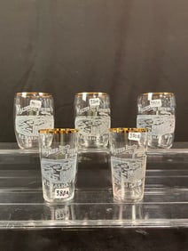Rare Walter Brothers Brewery Advertising Beer Glasses C1880's