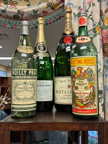 Four Large Display Liquor Bottles