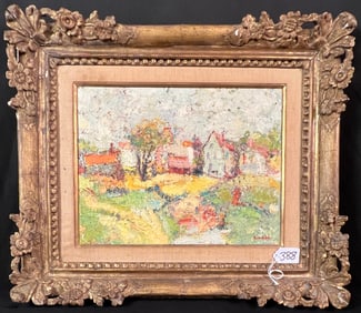 George Rene Sinicki Impressionist Style Oil on Cavas c.1930's