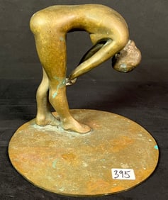 Art Deco Bronze Nude Sculpture c1920's