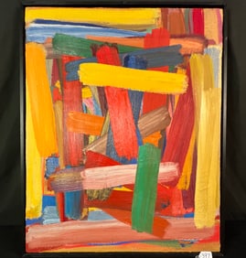 Alain Clement Abstract Oil on Canvas