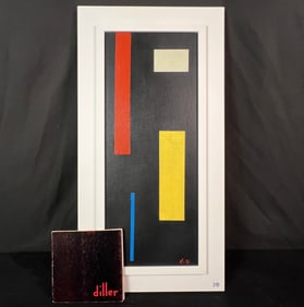 Burgoyne Diller Modernist Abstract Oil on Board C.1951