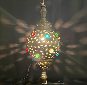 Middle Eastern Jeweled Ceiling Fixture