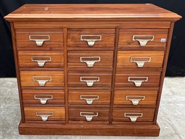 A Victorian High Grade 15 Drawer Filing Cabinet