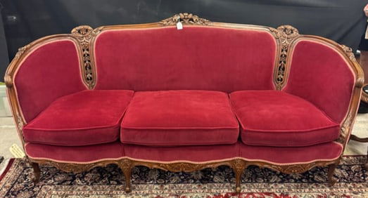A 1920's Pierced and Floral Carved Sofa
