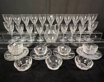 13 Baccarat "Genova" Crystal Goblets, 6 Port Glasses, More!