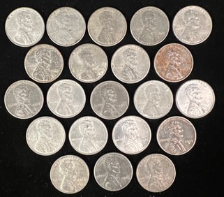 21 1943 Steel Pennies To Include One D Variant